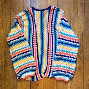 Colorful Striped Knit Sweater